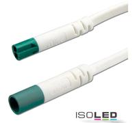 ISOLED Rallonge mini-prise mâle-femelle, 1 m, 2x0,75, IP54, blanc-vert, max. 48V - Accessoires divers