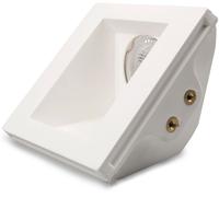 ISOLED Spot encastré en plâtre GU5.3, carré, en retrait, asymétrique, blanc - Luminaires encastrés