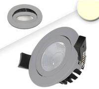 ISOLED Spot encastré LED, argent, 8W, 36°, rond, blanc chaud, IP65, gradable - Luminaires encastrés