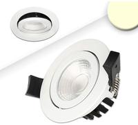 ISOLED Spot encastré LED, blanc, 8W, IP65, 60°, rond, blanc chaud, IP65, gradable - Luminaires encastrés