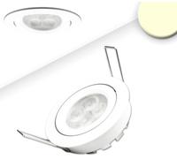 ISOLED Spot LED enc. orient., col. ronde blanche, 8 W, 72°,blanc chaud, gradable - Luminaires encastrés