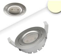 ISOLED Spot LED enc. orient., col. ronde blanche, 8 W SMD, 120°, blanc chaud, gradable - Luminaires encastrés