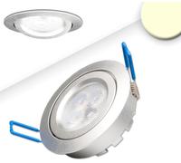 ISOLED Spot LED enc. orient., col. ronde grise, 8 W, 72°, blanc chaud, gradable - Luminaires encastrés