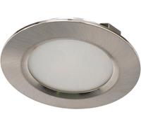 ISOLED Spot LED encastrable pour meubles, alum. brossé, rond, 3W, 120°, 24V DC, blanc dyn. - Luminaires encastrés