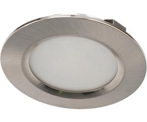 ISOLED Spot LED encastrable pour meubles, alum. brossé, rond, 3W, 120°, 24V DC, blanc dyn. - Luminaires encastrés
