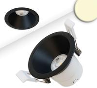 ISOLED Spot LED encastré BACK60-68, noir mat, rond, 5W, CRI90, 2700K, en retrait, UGR - Luminaires encastrés