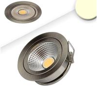 ISOLED Spot LED encastré pour meuble COB avec réflecteur, 3W, 60°, nickel brossé, blanc chaud - Luminaires encastrés