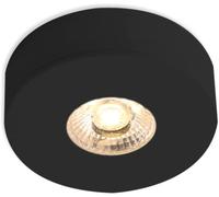 ISOLED Spot LED encastrées et sous l'armoire MiniAMP noir, 3W, 24V DC, blanc chaud, gradable - Projecteurs non encastrés
