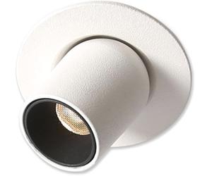 ISOLED Spot LED orientable, gamme MiniAmp, col blc, 3W, 24VDC, blc chd, 3000K, gradable - Luminaires encastrés