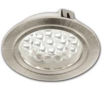 ISOLED Spot LED pour meubles MiniAMP argent, 4W, 60°, 12V DC blanc chaud 3000K, gradable - Luminaires encastrés