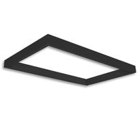 ISOLED Track48 cadre lumineux H50, format intérieur 500x800mm, noir, transformateur et fixation - Lampes avec adaptateur triphasé 48V