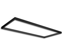 ISOLED Track48 cadre lumineux H50, format intérieur 592x1500mm, noir, transformateur et fixation - Lampes avec adaptateur triphasé 48V