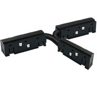 ISOLED Track48 connecteur en T, flexible, noir, non conduisant le courant, max. 6A, 4 pôles - 3 phases électrique rail 48V