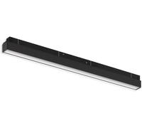 ISOLED Track48 lumière linéaire 60cm noir, 20W, 120°, 48V, 3000K, IRC90, prismatique, Line - 3 phases électrique rail 48V