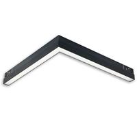 ISOLED Track48 luminaire d'angle horizontal noir, 20W, 120°, 48V DC, 1800-4000K, IRC90, Line - Lampes avec adaptateur triphasé 48V