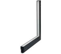 ISOLED Track48 luminaire d'angle vertical noir, 20W, 120°, 48V DC, 1800-4000K,IRC90, Line+, DALI - Lampes avec adaptateur triphasé 48V