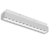 ISOLED Track48 luminaire raster 22cm blanc, 12W, 36°, UGR - Lampes avec adaptateur triphasé 48V