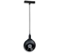 ISOLED Track48 luminaire suspendu balle focus noir, 12W, 60°, 48V DC, 3000K, CRI90, DALI dimmable - Lampes avec adaptateur triphasé 48V
