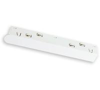 ISOLED Track48 mini connecteur linéaire , rigide, conduisant le courant, blanc, max. 6A, 4 pôles - 3 phases électrique rail 48V