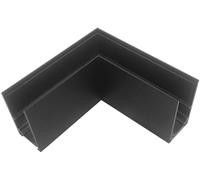 ISOLED Track48 rail d'angle 90° horizontal pour rail apparent, noir, non transportant du courant - 3 phases électrique rail 48V