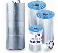 ISOSTARK - ISOLANT BALLON EAU CHAUDE | Housse pour ballon d’eau chaude jusqu’à 300L | Isolation thermique 4 couches premium | Auto-Adhésive Installation rapide | Avec Ruban isolant