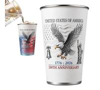 isothermes Mug Patriotique Réutilisable 500ml 250e | Tasses à Café Sensibles à la Température Pour Fêtes Et Rassemblements Jour De L'Indépendance Anniversaires Vacances