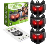 ISOTRONIC : Dissuasifs solaires pour éloigner les animaux sauvages tels que les ratons laveurs, les cerfs, les renards et les sangliers. Dissuasifs pour animaux avec lumière LED rouge – efficacité pro