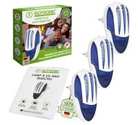 ISOTRONIC L'insecticide électrique protège contre les moustiques, les mites et les mouches - lampe UV anti-moustiques de 1 000 V pour une utilisation en intérieur - portée efficace de 30 m² (3 pièces)