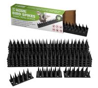 ISOTRONIC Pics Anti-Pigeons - Répulsif Contre Les Pigeons, Chats et martres - Idéal pour Les clôtures, Les rebords de fenêtres, Les toits, Les Arbres et Les Jardins (5,4 m | 12 pièces | Noir)