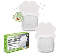 ISOTRONIC Protection contre les moustiques, prise de gel, piège à insectes anti-moustiques, plug-in, contre les moustiques, mites, mouches, mouches des fruits, avec veilleuse, attrape-poussière UV