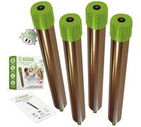 ISOTRONIC Répulsif Anti-Taupes pour repousser Les Taupes, Les campagnols et Les Serpents - Dispositif Anti-Taupes à Piles avec Piquet de Sol pour Le Jardin - Zone d'efficacité de 1 250 m² (4 unités)