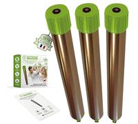 ISOTRONIC Répulsif Anti-Taupes pour repousser Les Taupes, Les campagnols et Les Serpents - Répulsif Anti-Taupes à Piles avec Piquet de Sol pour Le Jardin - Zone d'efficacité de 1 250 m² (3 unités)