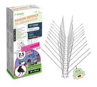 ISOTRONIC Répulsif Efficace Contre Les Pigeons, Autres Oiseaux, martres, ratons laveurs et Chats - 250 cm Répulsif Anti-Oiseaux avec Pics en Acier Inoxydable