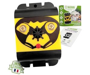 ISOTRONIC Répulsif Oiseaux Flash et ultrasons - À Piles pour Balcon et Jardin - Éloigne Pigeons et Oiseaux - Portée 40 m² - Lot de 1 unité pour Une Protection Efficace et Mobile