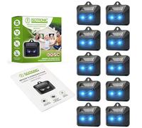ISOTRONIC Répulsif Solaire Contre Les Animaux Sauvages - 10 Pièces avec Lumière LED Bleue - pour Ratons Laveurs, Chevreuils, Renards, Sangliers