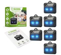 ISOTRONIC Répulsif Solaire Contre Les Animaux Sauvages - 6 Pièces avec Lumière LED Bleue - Protection Contre Les Ratons Laveurs, Chevreuils, Renards, Sangliers