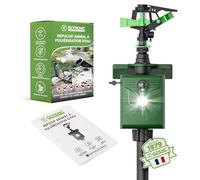 ISOTRONIC® Wasser et lumière : répulsif pour animaux. Alimentation solaire | Répulsif pour chiens et chats à énergie solaire | Dissuasif pour oiseaux et hérons pour jardin | Détecteur de mouvement. Po
