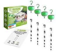 ISOTRONIC Répulsif Solaire Oiseaux 4-en-1 : ultrasons, LED et réflecteurs - Éloigne Pigeons et Oiseaux - Idéal Balcon et Jardin - Lot de 4 pièces pour Une Protection Durable