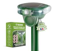 ISOTRONIC Répulsif Solaire pour Chats, Chiens, Renards et ratons laveurs - Répulsif ultrasonique pour Chats et Chiens pour Le Jardin - Répulsif avec Une portée Efficace de 40 m² (1 unité)