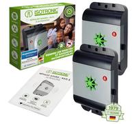 ISOTRONIC Répulsif ultrasons Souris et Rats - Anti-nuisibles pour Grenier, Cave, Garage et Jardin - Protection sans Poison ni piège - Portée Efficace de 40 m² - 2 unités pour intérieur et extérieur