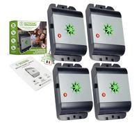 ISOTRONIC Répulsif ultrasons Souris et Rats - Anti-nuisibles pour Grenier, Cave, Garage et Jardin - Protection sans Poison ni piège - Portée Efficace de 40 m² - 4 unités pour intérieur et extérieur