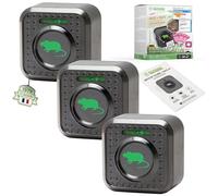 ISOTRONIC Répulsif ultrasons Souris et Rats - Anti-nuisibles pour Grenier, Cave, Garage et Jardin - Protection sans Poison ni piège - Portée 40 m² - Lot de 3 unités - Intérieur & extérieur