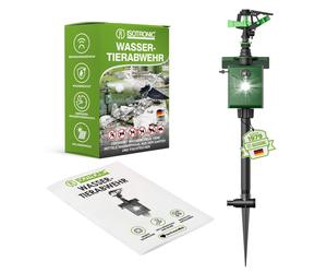 ISOTRONIC® Wasser et lumière : répulsif pour animaux. Alimentation solaire | Répulsif pour chiens et chats à énergie solaire | Dissuasif pour oiseaux et hérons pour jardin | Détecteur de mouvement. Po