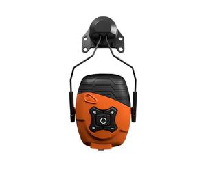 ISOtunes LINK Casque Anti Bruit Bluetooth Chantier Orange Travail | Protection auditive Bluetooth ultra durable pour le travail : montage sur casque, orange sécurité, taille unique