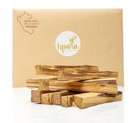 ISPALLA - Lot de 10 Bois d'encens Palo Santo - Durable et fabriqué à la Main au Pérou - Bois parfumé pour Le Nettoyage énergétique, la Protection et l'harmonie - 100% Naturel et végétalien