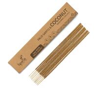 ISPALLA® PALO Santo Lot de 10 bâtonnets d'encens peuraniens en noix de coco pour une vie équilibrée, faits à la main au Pérou, 100 % naturels et végétaliens