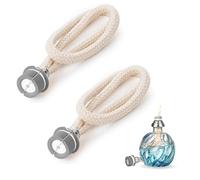 Issimober Lot de 2 mèches pour lampe Berger - Pour lampe à huile - Contrôle de l'air - Brûleur catalytique - Accessoire pour améliorer l'air ambiant - Aromathérapie - Argenté