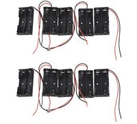 ISTOVO 10 Pcs 2 x 1.5V AA Batterie Support Boite Coffre Noir ûrFils de Connexion