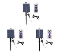 ISTOVO 3X Kits de Boîtier de Commande de Panneau Solaire 1200 MAh, Panneau de Batterie au Lithium pour Lampe à Bande LED 3,7 V 24 V, Charge CC
