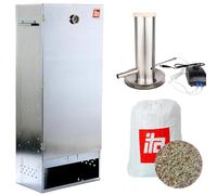 ITA 7003 - Fumoir avec générateur de fumée - Armoire de fumage XL avec thermomètre - Acier allié - Qualité UE - Directement du fabricant - 111 cm avec 4 étages